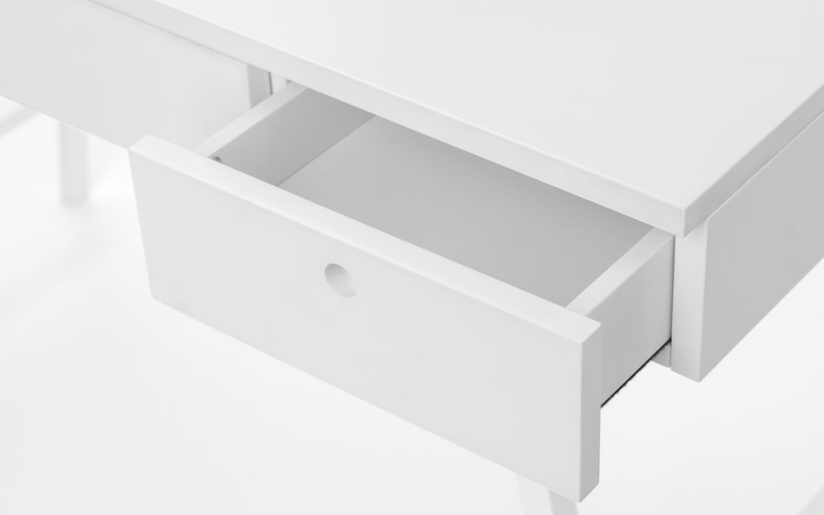 Julian Bowen Trianon Desk White Inside Drawer-Better Bed Company 