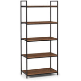 Julian Bowen Tribeca Tall Bookcase - Walnut-Better Bed Company