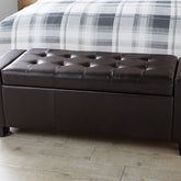 GFW Verona Faux Leather Ottoman Bench