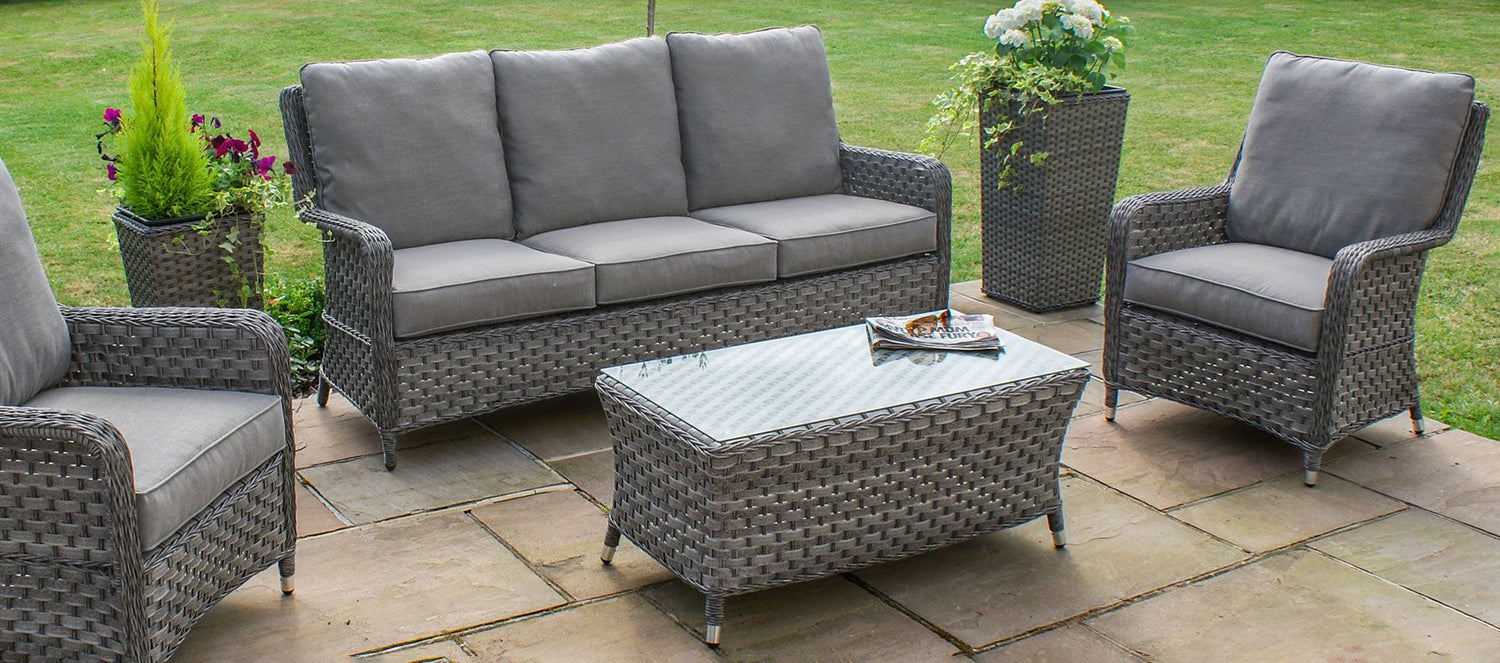 Maze Rattan Victoria High Back 3 Seat Sofa Set