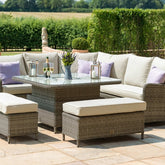 Maze Rattan Winchester Royal Corner Sofa Set With Rising Table