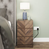 GFW Catania 3 Drawer Bedside Table-Better Bed Company 
